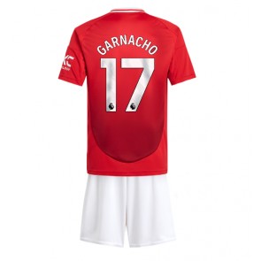 Manchester United Alejandro Garnacho #17 Domaci Dres za Dječji 2024-25 Kratak Rukavima (+ kratke hlače)